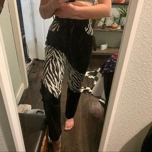 Super Unique High Waist Zebra Print JEANS